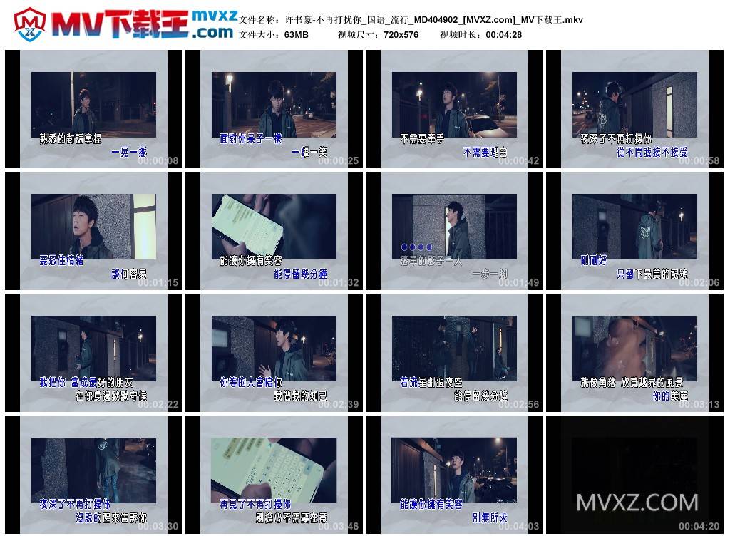 许书豪-不再打扰你_国语_流行_MD404902